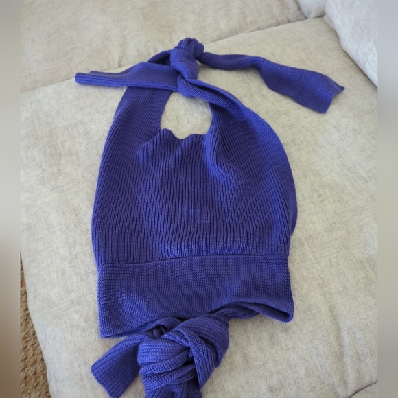 Free People Beach  Orchid Convertible Sweater Tank Size Medium Purple Nwot - Picture 6 of 12